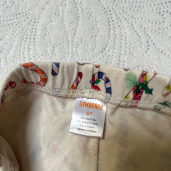 Gymboree Candy Cane Print Leggings Size 5 - Picture 4 of 5